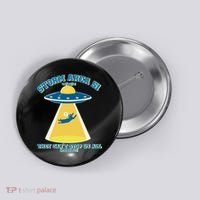 Storm Area 51 UFO Cat They Can't Stop Us All Button thumb 0