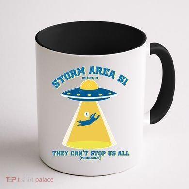 Storm Area 51 UFO Cat They Can't Stop Us All Coffee Mug back
