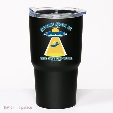 Storm Area 51 UFO Cat They Can't Stop Us All Tumbler