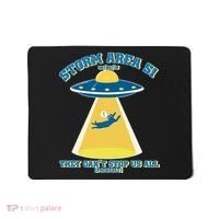 Storm Area 51 UFO Cat They Can't Stop Us All Mousepad thumb 0
