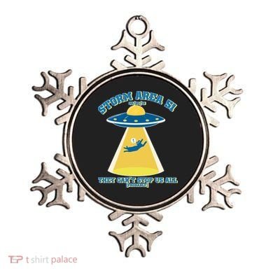 Storm Area 51 UFO Cat They Can't Stop Us All Ornament