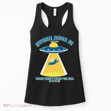Storm Area 51 UFO Cat They Can't Stop Us All Women's Tank Top