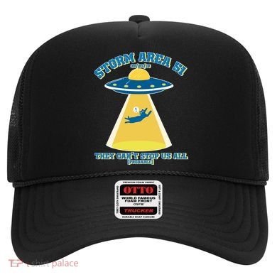 Storm Area 51 UFO Cat They Can't Stop Us All Hat