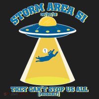 Storm Area 51 UFO Cat They Can't Stop Us All Golf Towel thumb 3