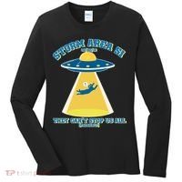 Storm Area 51 UFO Cat They Can't Stop Us All Women's Long Sleeve Shirt thumb 0