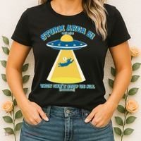 Storm Area 51 UFO Cat They Can't Stop Us All Women's T-Shirt thumb 2