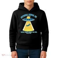 Storm Area 51 UFO Cat They Can't Stop Us All Kids Hoodie thumb 4