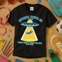 Storm Area 51 UFO Cat They Can't Stop Us All Kids T-Shirt thumb 3