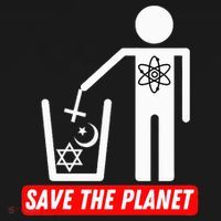 Save The Planet Humanist Anti Religion Atheist Atheism Long Sleeve Shirt thumb 2