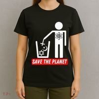 Save The Planet Humanist Anti Religion Atheist Atheism T-Shirt thumb 4