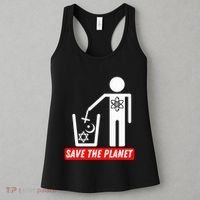 Save The Planet Humanist Anti Religion Atheist Atheism Women's Tank Top thumb 3