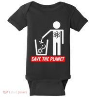 Save The Planet Humanist Anti Religion Atheist Atheism Baby Bodysuit thumb 0