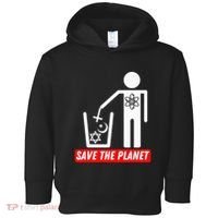 Save The Planet Humanist Anti Religion Atheist Atheism Toddler Hoodie thumb 0