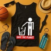 Save The Planet Humanist Anti Religion Atheist Atheism Tank Top thumb 4