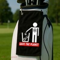 Save The Planet Humanist Anti Religion Atheist Atheism Golf Towel thumb 2