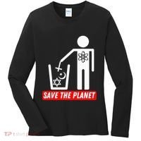 Save The Planet Humanist Anti Religion Atheist Atheism Women's Long Sleeve Shirt thumb 0