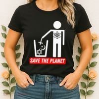 Save The Planet Humanist Anti Religion Atheist Atheism Women's T-Shirt thumb 2