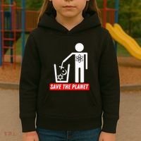Save The Planet Humanist Anti Religion Atheist Atheism Kids Hoodie thumb 3