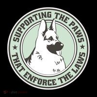 Supporting The Paws That Enforce The Laws Women's Long Sleeve Shirt thumb 2