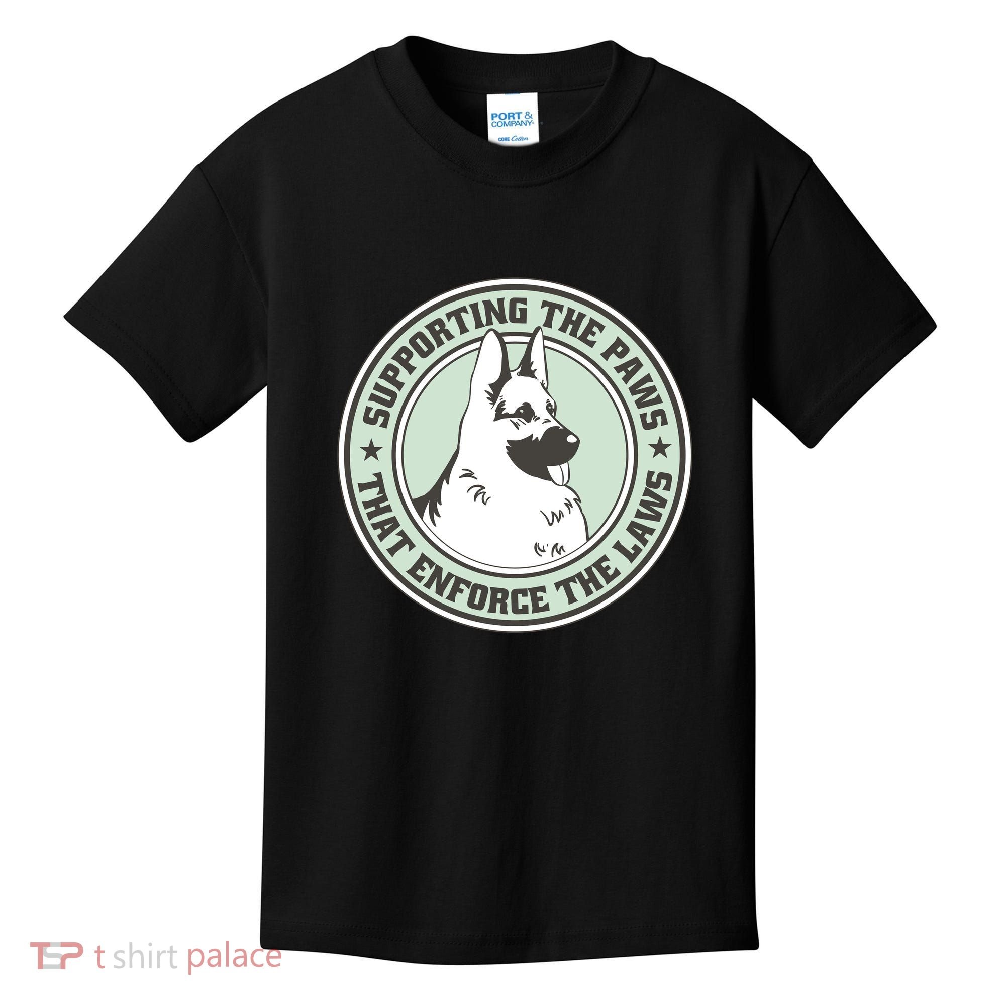 Supporting The Paws That Enforce The Laws Kids T-Shirt