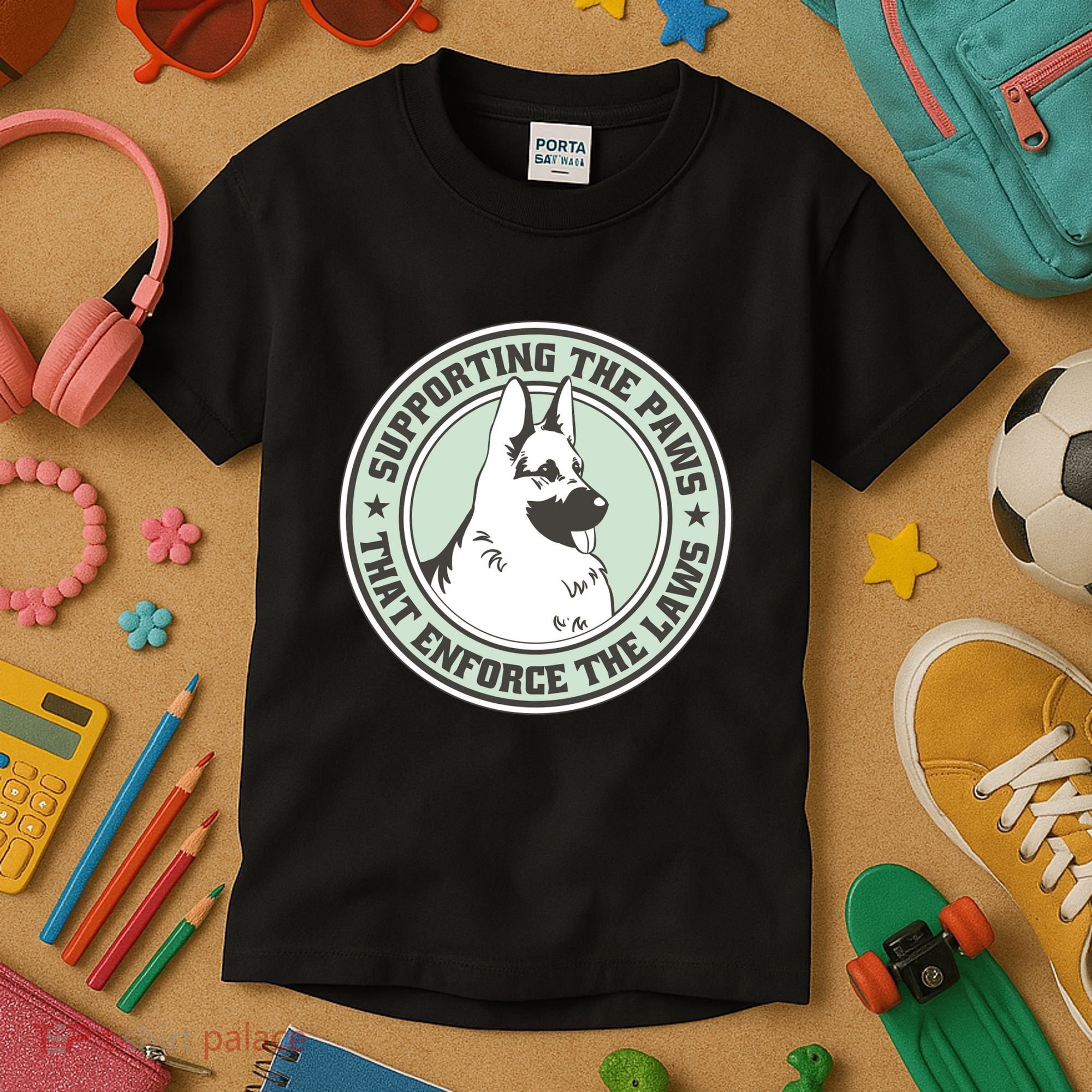 Supporting The Paws That Enforce The Laws Kids T-Shirt