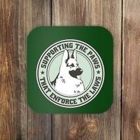 Supporting The Paws That Enforce The Laws Coaster thumb 0