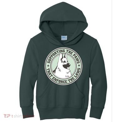 Supporting The Paws That Enforce The Laws Kids Hoodie