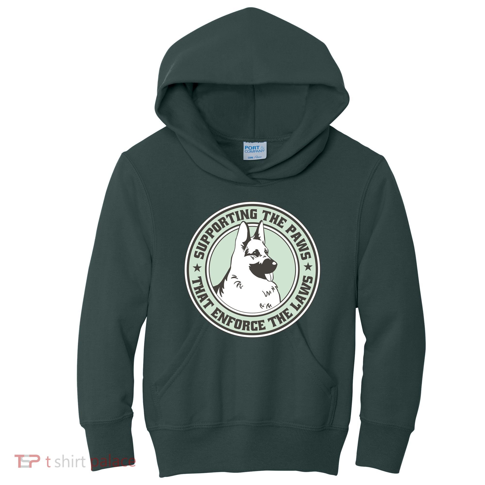 Supporting The Paws That Enforce The Laws Kids Hoodie