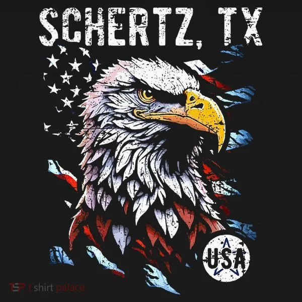 Schertz Texas Patriotic Eagle Usa Flag Doggie Tank