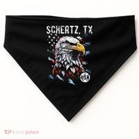 Schertz Texas Patriotic Eagle Usa Flag USA-Made Doggie Bandana thumb 0