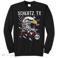 Schertz Texas Patriotic Eagle Usa Flag Sweatshirt thumb 0
