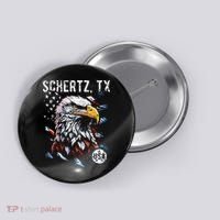 Schertz Texas Patriotic Eagle Usa Flag Button thumb 0
