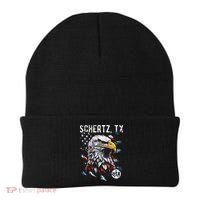 Schertz Texas Patriotic Eagle Usa Flag Beanie thumb 0