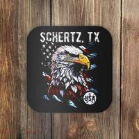 Schertz Texas Patriotic Eagle Usa Flag Coaster thumb 0
