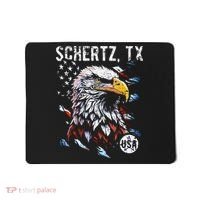 Schertz Texas Patriotic Eagle Usa Flag Mousepad thumb 0