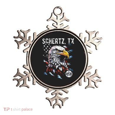 Schertz Texas Patriotic Eagle Usa Flag Ornament