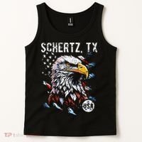 Schertz Texas Patriotic Eagle Usa Flag Tank Top thumb 2