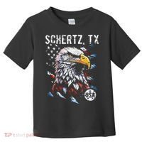 Schertz Texas Patriotic Eagle Usa Flag Toddler T-Shirt thumb 0