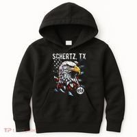 Schertz Texas Patriotic Eagle Usa Flag Kids Hoodie thumb 0