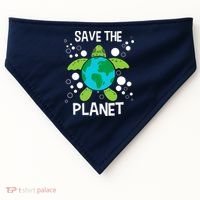Save The Planet Environmental Protection Earth Day Climate USA-Made Doggie Bandana thumb 0