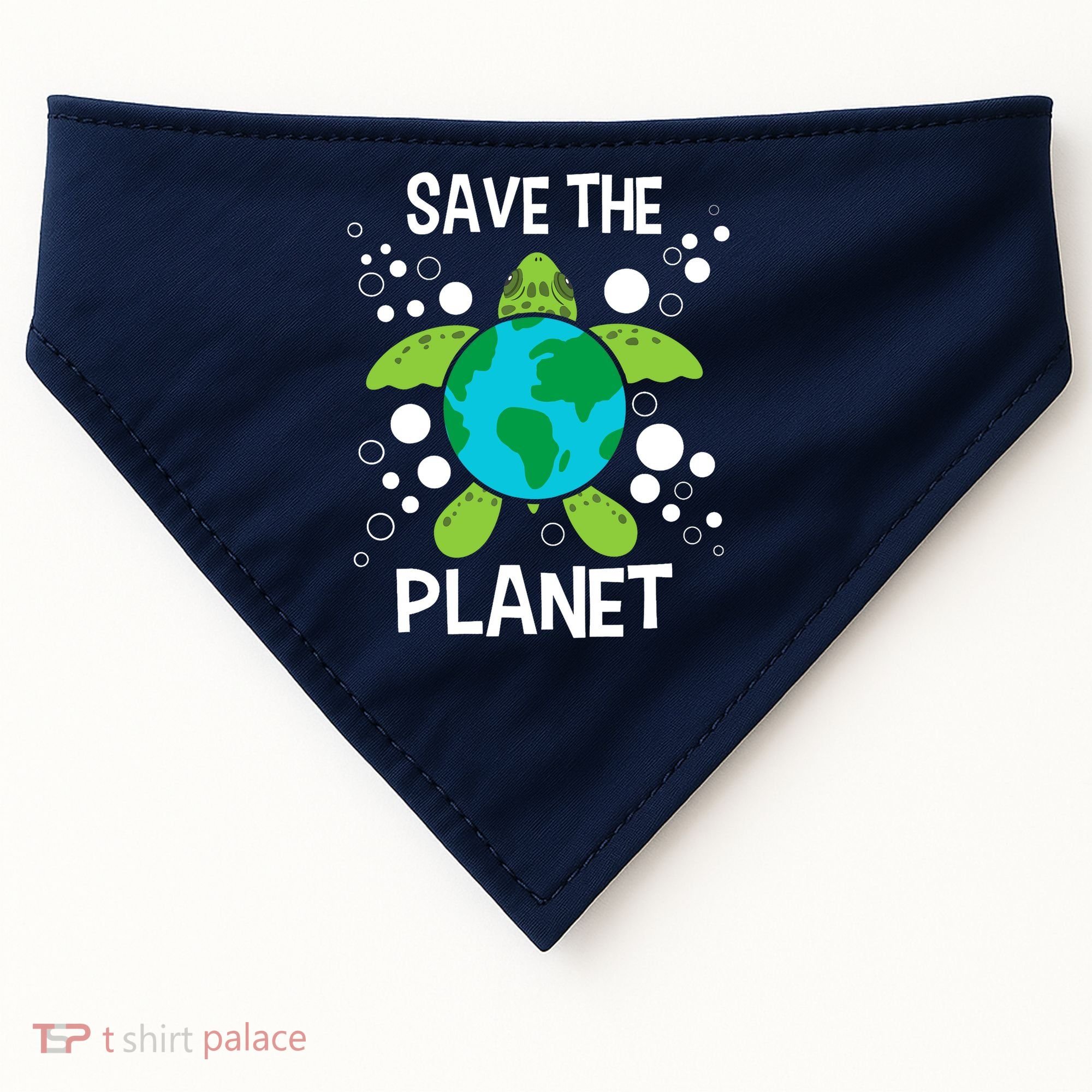 Save The Planet Environmental Protection Earth Day Climate USA-Made Doggie Bandana