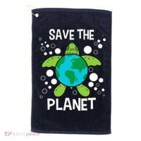 Save The Planet Environmental Protection Earth Day Climate Golf Towel thumb 0