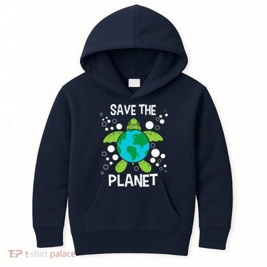 Save The Planet Environmental Protection Earth Day Climate Kids Hoodie
