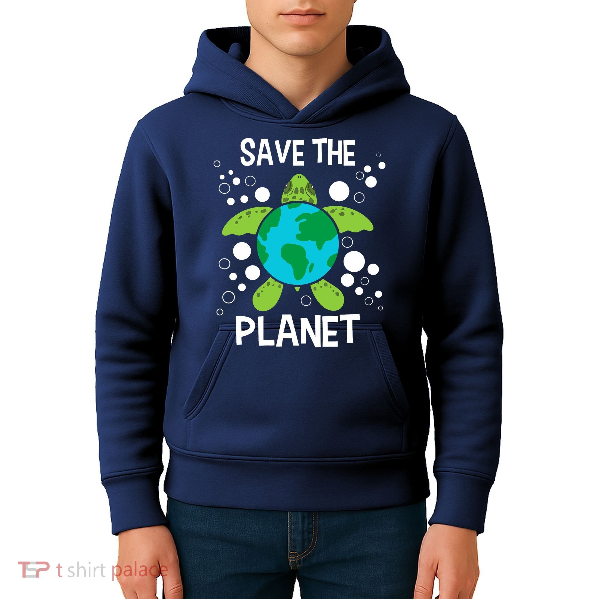 Save The Planet Environmental Protection Earth Day Climate Kids Hoodie