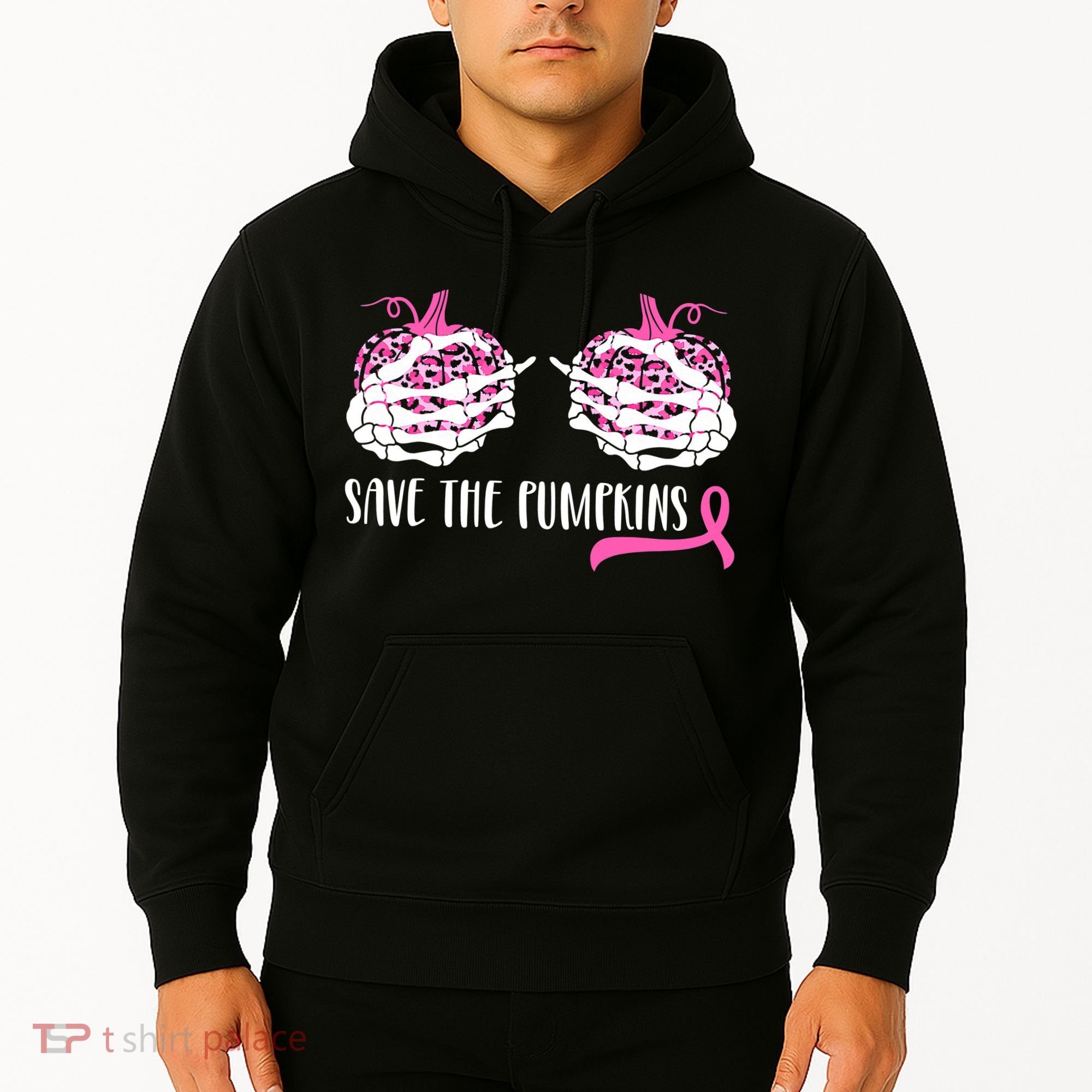 Save The Pumpkins Breast Cancer Awareness Halloween Hoodie