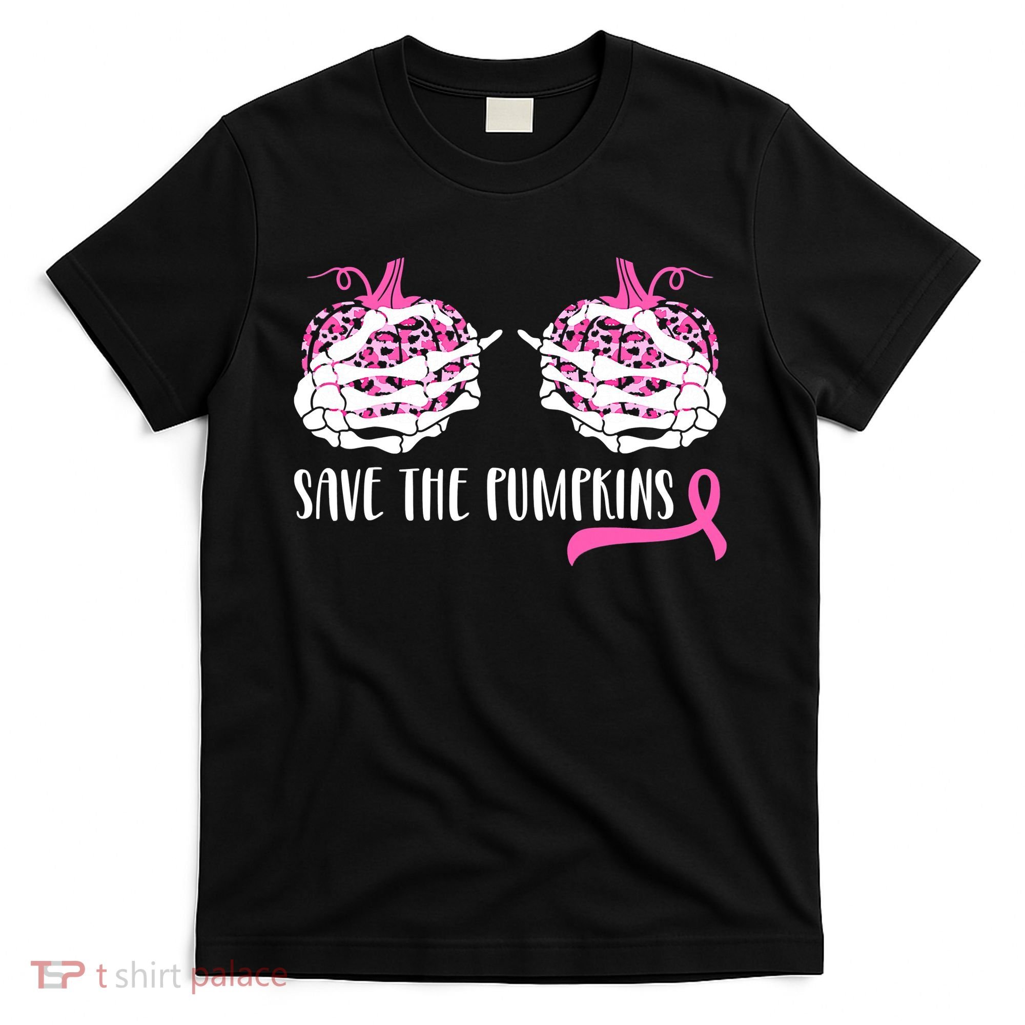 Save The Pumpkins Breast Cancer Awareness Halloween T-Shirt