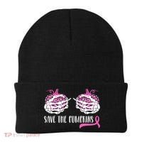 Save The Pumpkins Breast Cancer Awareness Halloween Beanie thumb 0