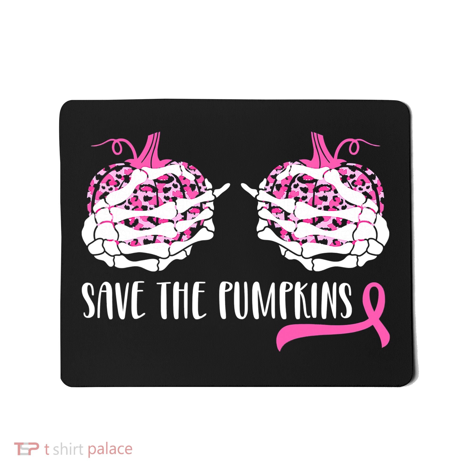Save The Pumpkins Breast Cancer Awareness Halloween Mousepad