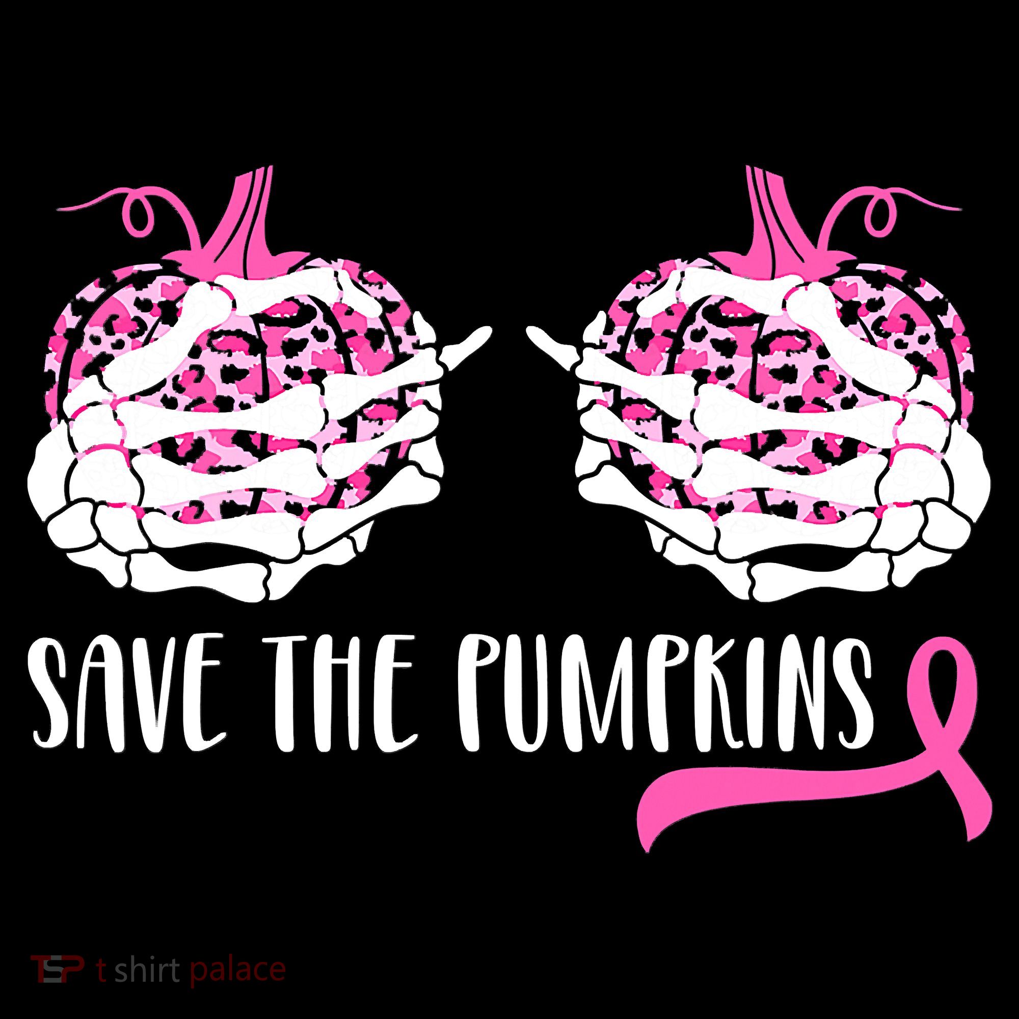 Save The Pumpkins Breast Cancer Awareness Halloween Women's Tank Top