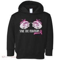 Save The Pumpkins Breast Cancer Awareness Halloween Toddler Hoodie thumb 0